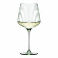 Weinglas 500 ml 8.5 cm 24 cm Grünes Glas mit Rillen Stielglas