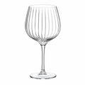 Weinglas 500 ml transparentes Glas geriffeltes Stielglas