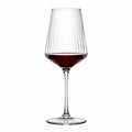Rotweinglas 500 ml 23.5 cm aus klarem Glas mit Rillenstruktur