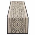 Tischläufer 40 x 180 cm Textil Beige Anthrazit geometrisch für Esstische